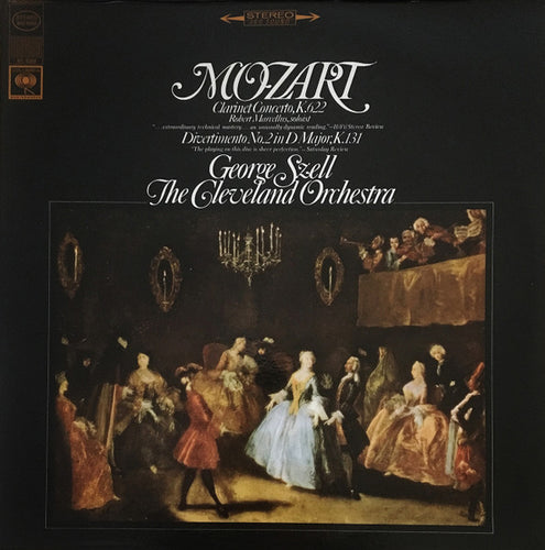 Mozart - George Szell, The Cleveland Orchestra – Clarinet Concerto, K.622 / Divertimento No. 2 In D Major, K.131 vinyl LP