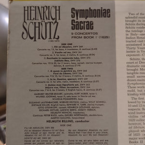 Heinrich Schütz, Helmuth Rilling – Symphoniae Sacrae (9 Concertos From Book I) vinyl LP