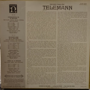 Georg Philipp Telemann - Collegium Musicum Of Paris* Under The Direction Of Roland Douatte – Concerto In A Major / Ouverture In D Major / Trio In E Minor vinyl LP