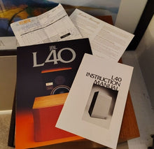 JBL L40 speakers, with original documents