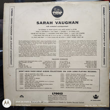 Sarah Vaughan – Sarah Vaughan LP