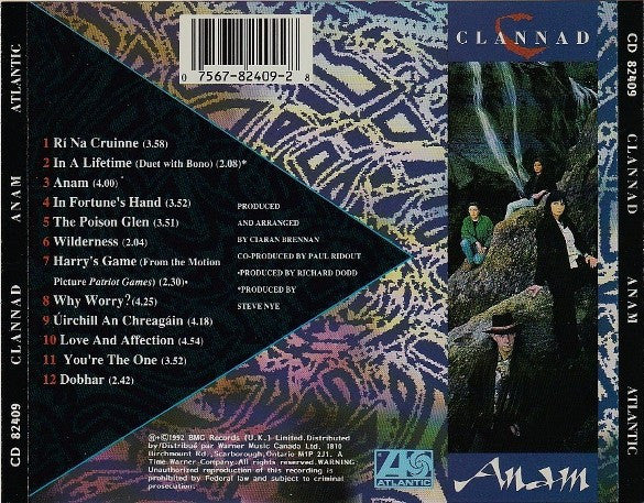 Clannad – Anam CD – Unity Audio Canada