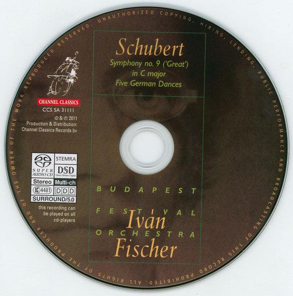 Schubert, Budapest Festival Orchestra, Ivan Fischer – Symphony No. 9 ...