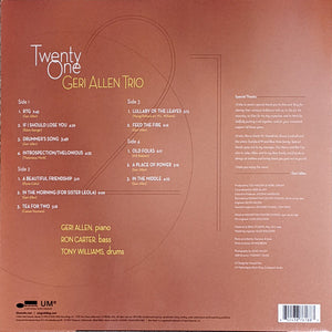 Geri Allen Trio With Ron Carter, Tony Williams – Twenty One vinyl LP (Blue Note)