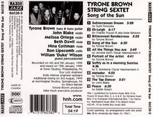 Tyrone Brown String Sextet – Song Of The Sun CD