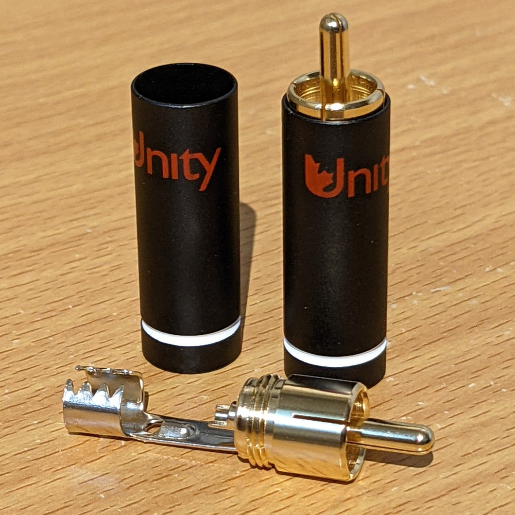 Unity Audio rca plug with OCC center pin, one pair