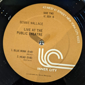 Bennie Wallace – Live At The Public Theater  LP (Inner City)