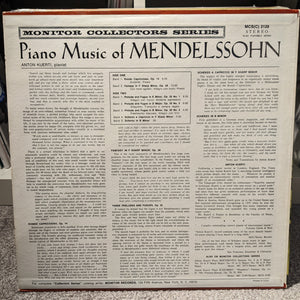 Anton Kuerti ‎– Piano Music Of Mendelssohn (Monitor Records)