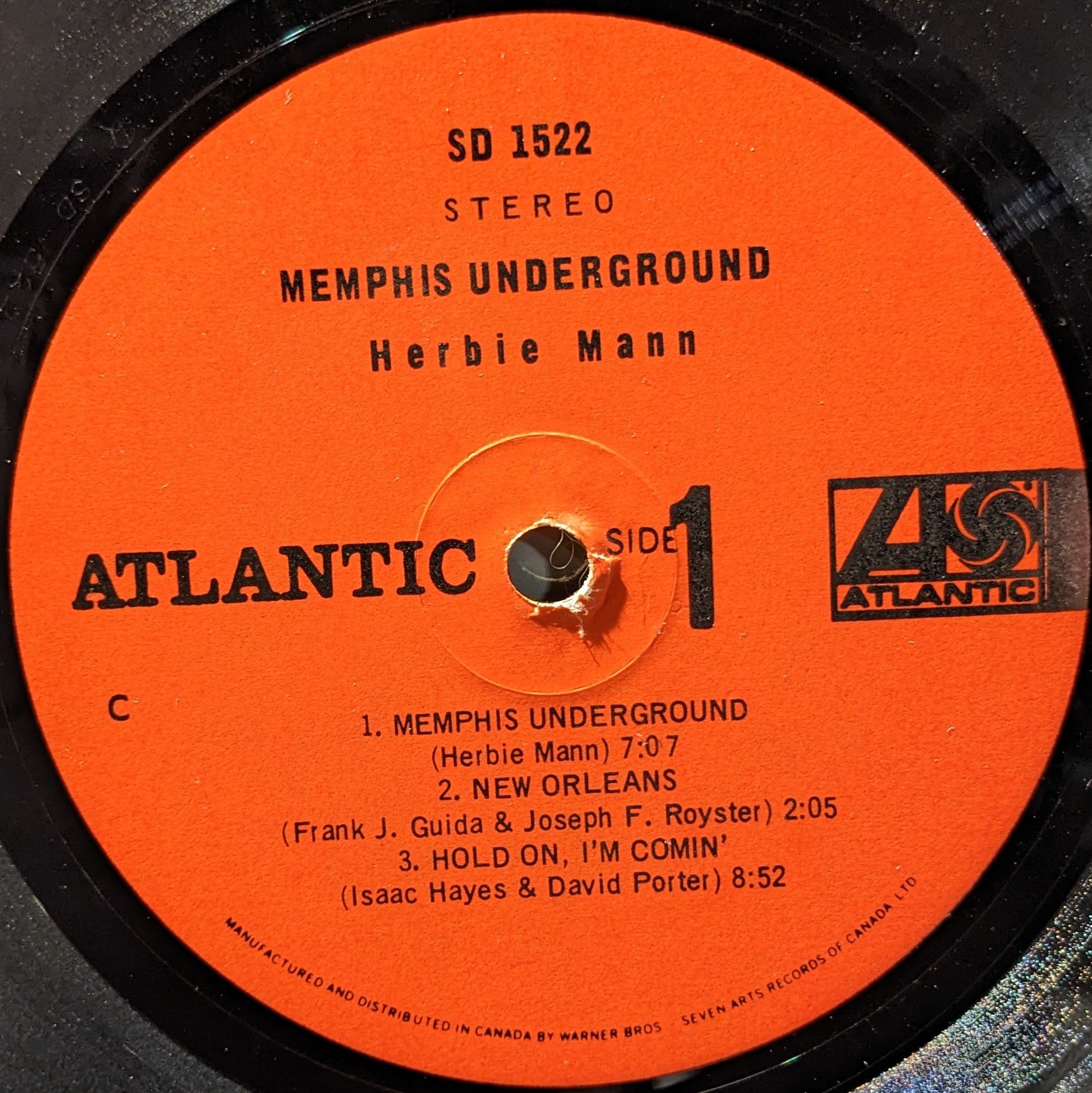 Herbie Mann u200e– Memphis Underground LP (Atlantic) – Unity Audio Canada