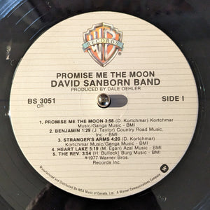 David Sanborn Band ‎– Promise Me The Moon LP (Warner Bros)